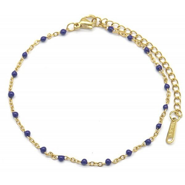 Armband Goud/Blauw
