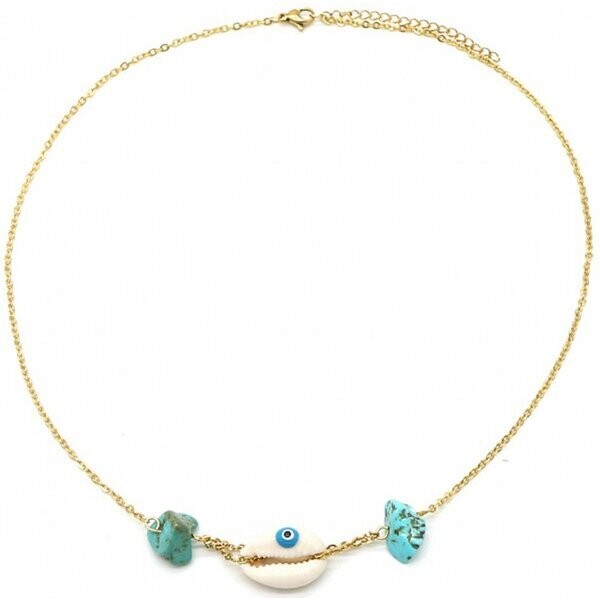 Ketting Goud/Turquoise Ketting Goud/Turquoise