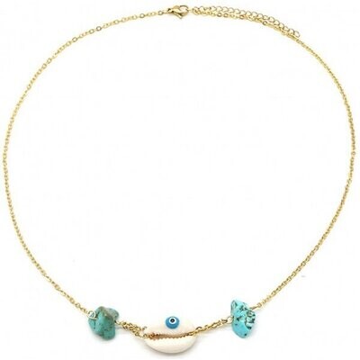 Ketting  Goud/Turquoise