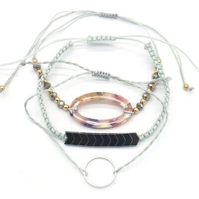 Armbanden Multi/Grijs