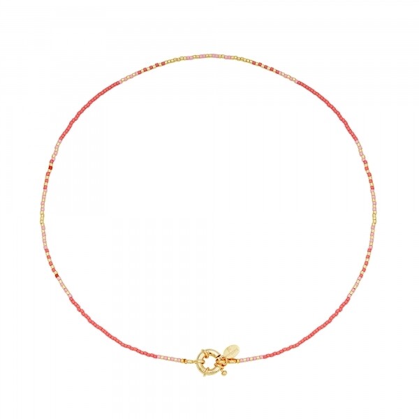 Ketting Kralen Roze