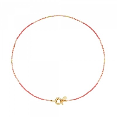 Ketting Kralen Roze