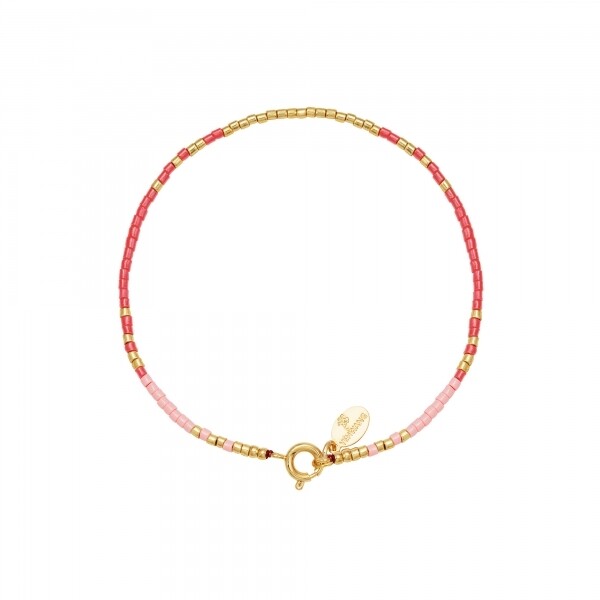 Armband Kralen Roze