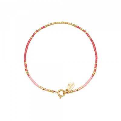 Armband Kralen Roze