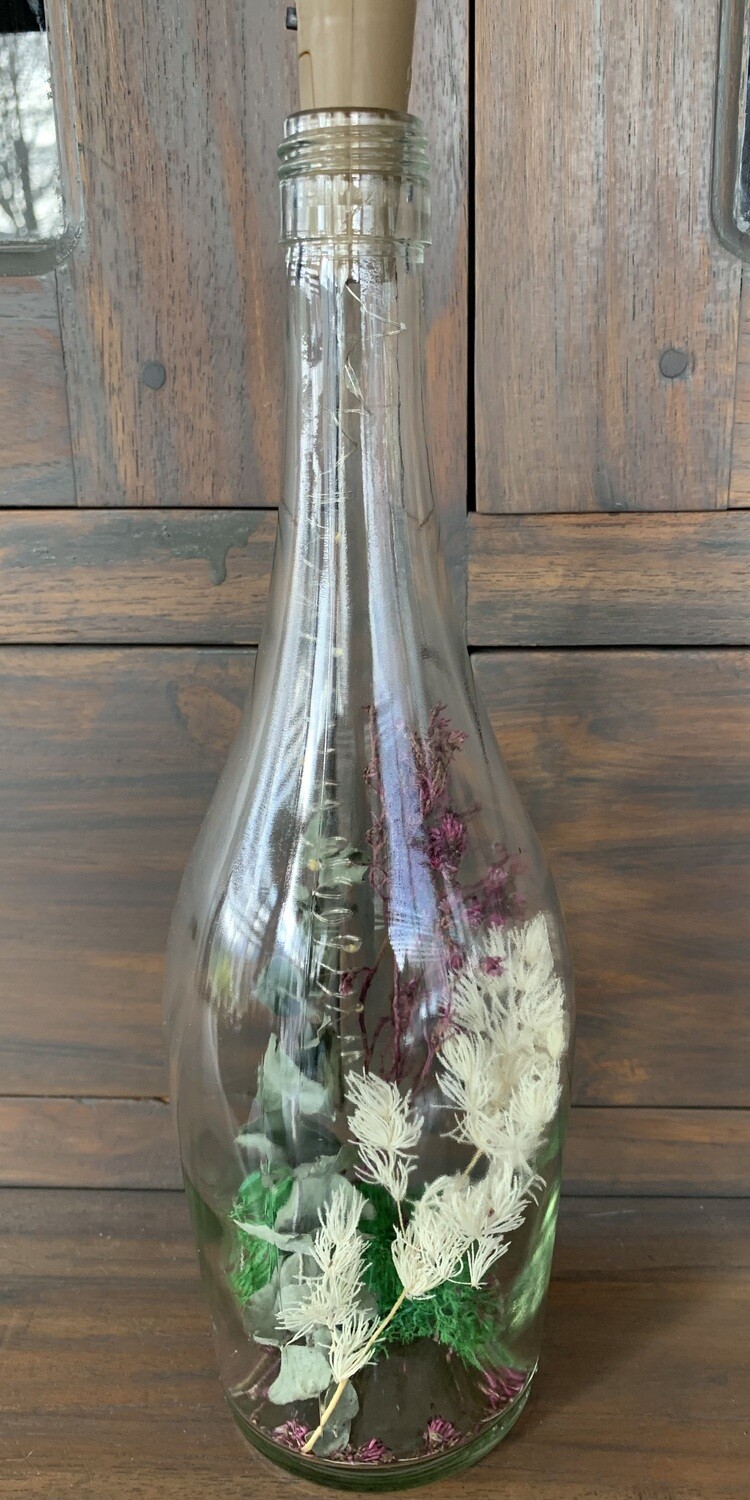 Decoratiefles Droogbloemen Led