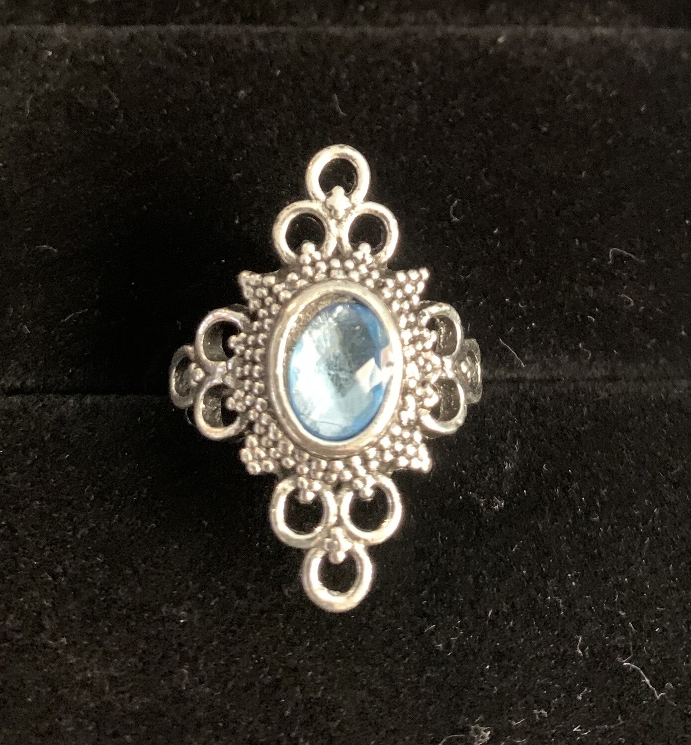Ring Boho Zilver / Lichtblauw