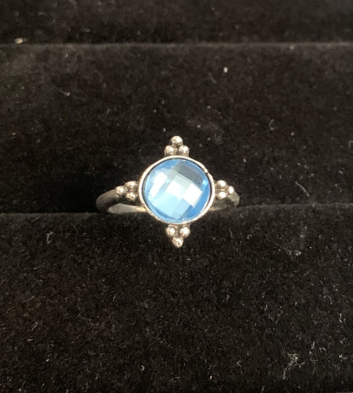 Ring Boho Zilver / Lichtblauw