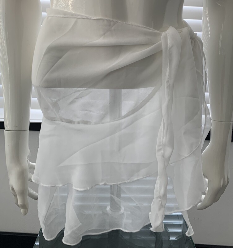 Ruffle Rokje Bikini/Badpak Wit