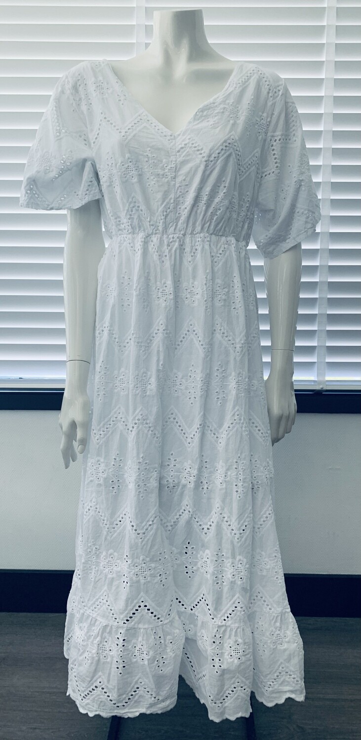 Broderie Jurk Wit