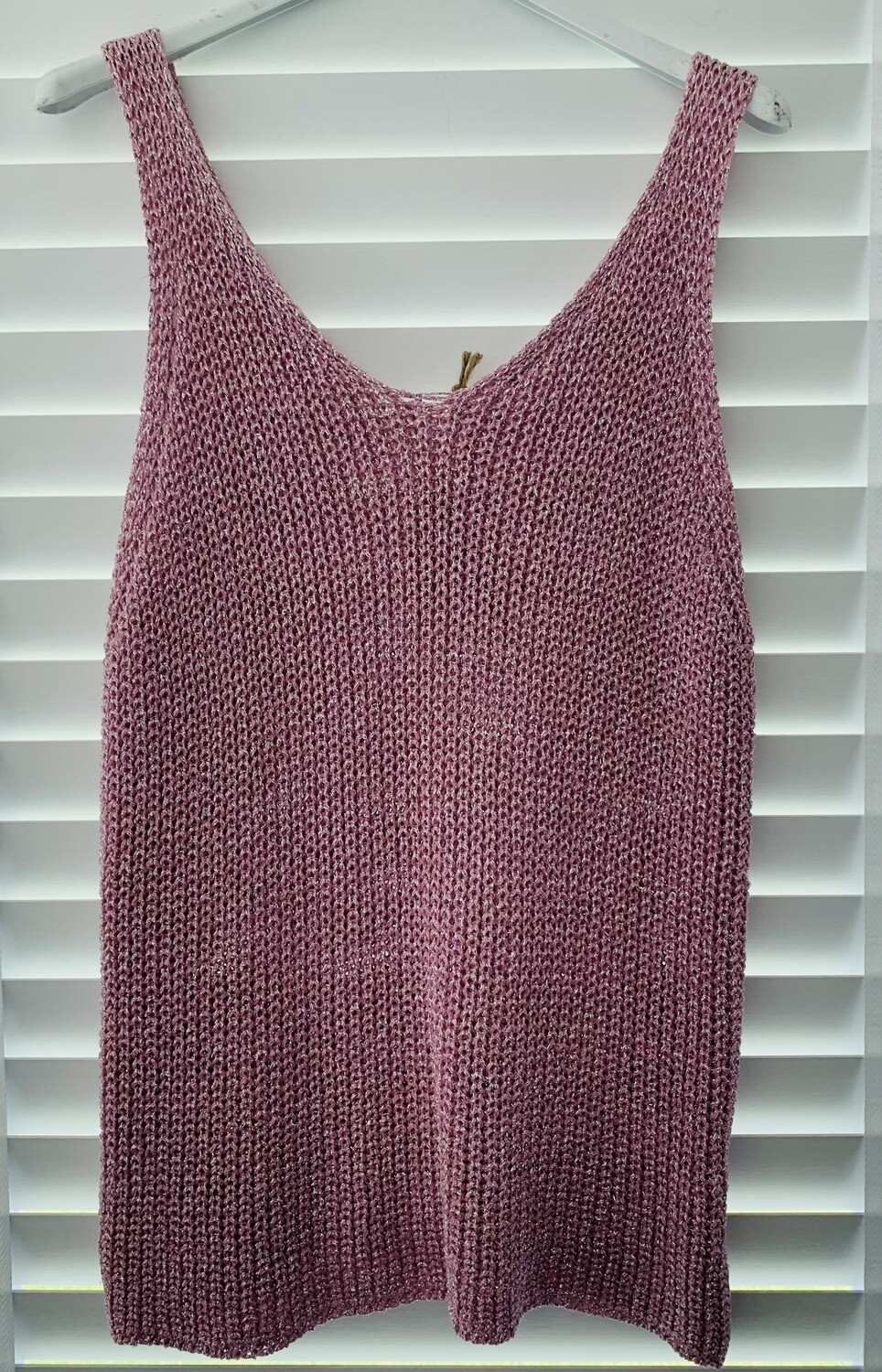 Top Lurex glitter Roze