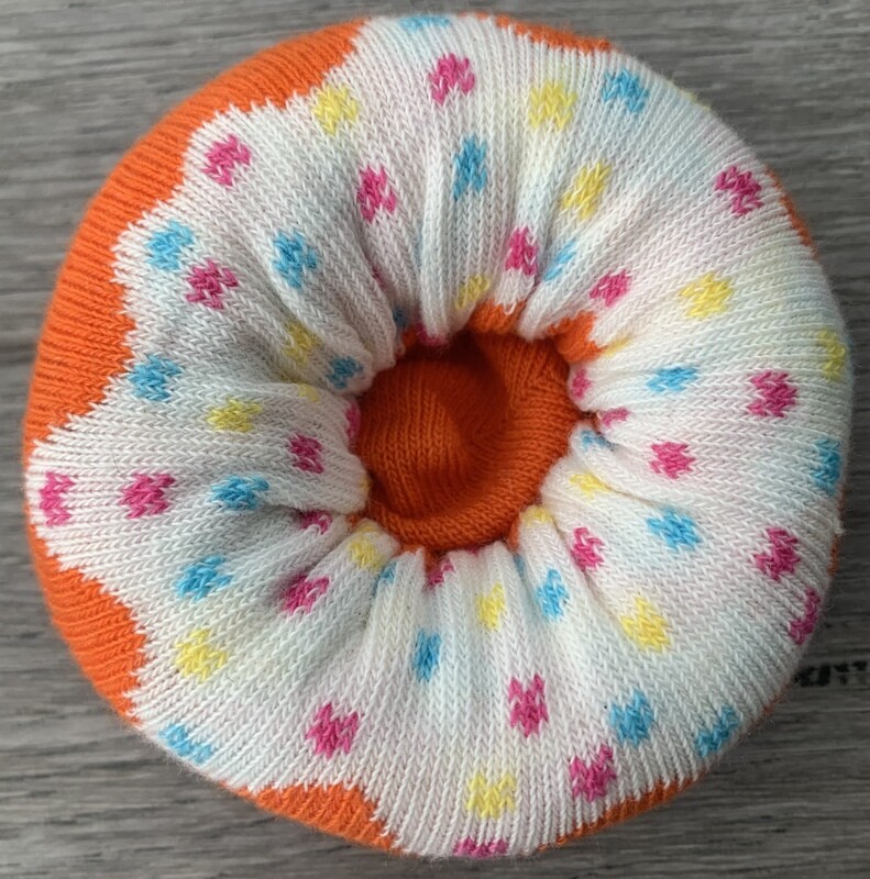 Sok Donut Oranje/Wit