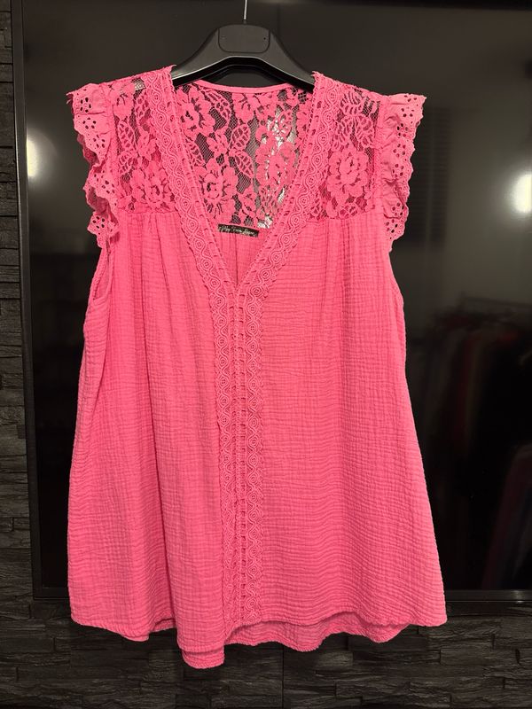 Broderie top pink Broderie top pink