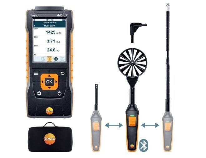 testo 440 delta P Strömungs-KombiSet 2 mit Bluetooth® testo 440 delta P Strömungs-KombiSet 2 mit Bluetooth®