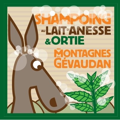 SHAMPOING SOLIDE LAIT D&#39;ÂNESSE ET ORTIE