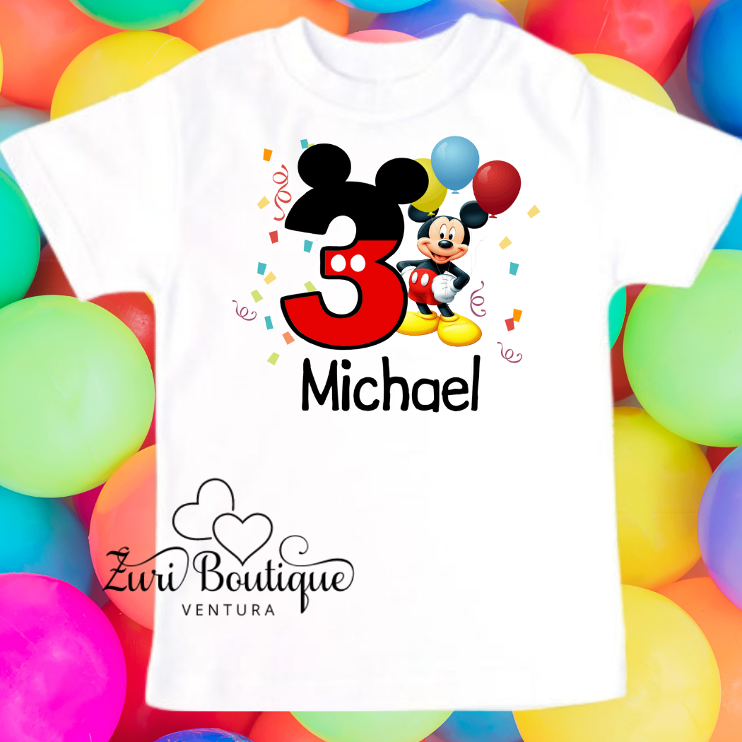 Mickey Mouse birthday shirt