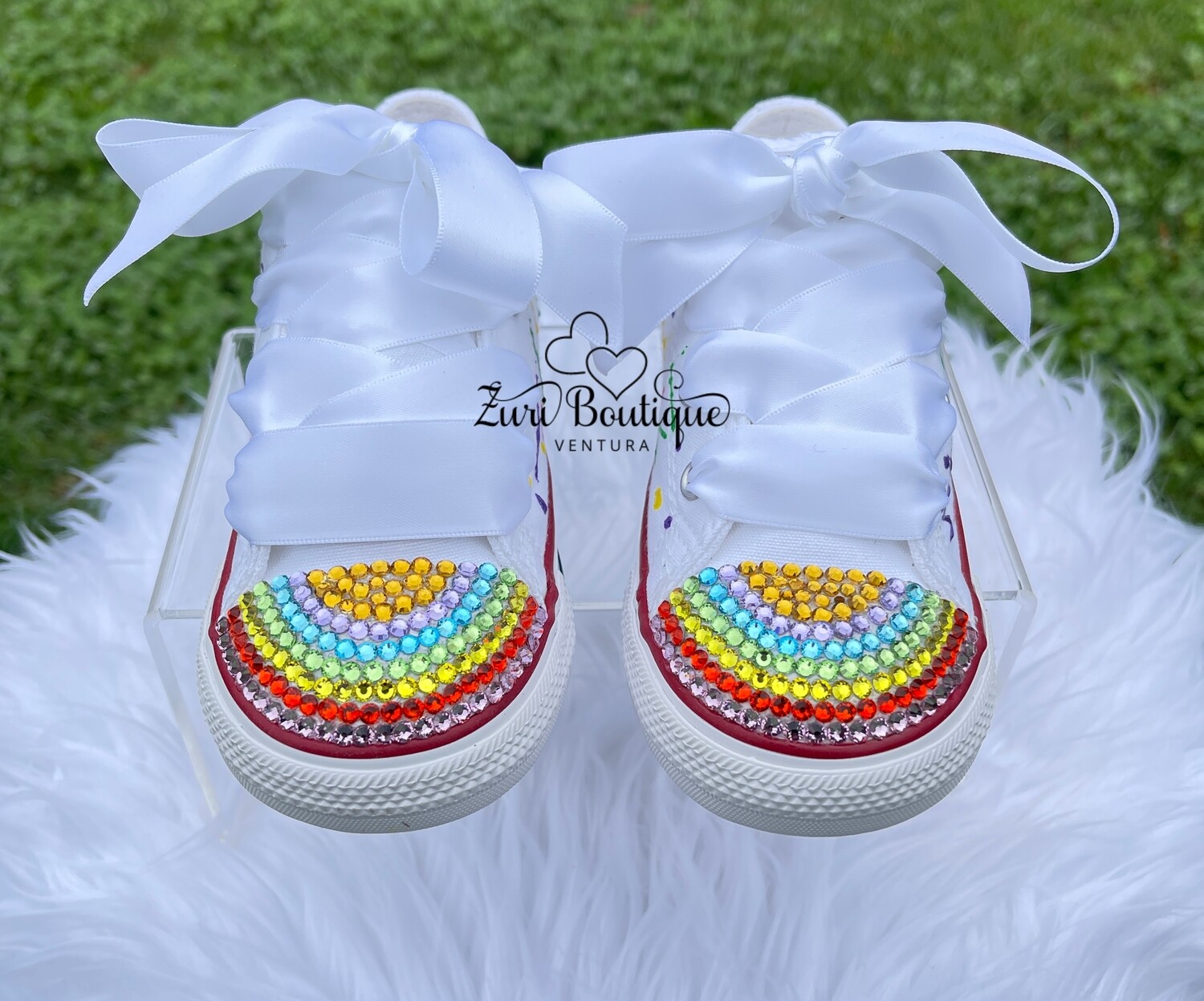 Rainbow Blinged Shoes Classic Chuck Taylor Converse