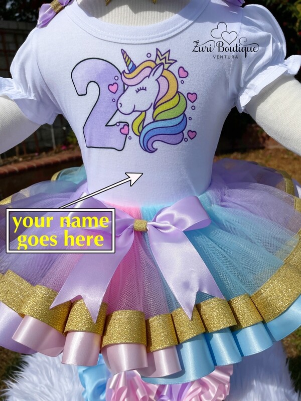 Unicorn Pastel Rainbow Tutu