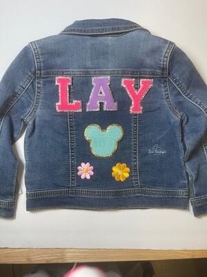 Personalized Toddler Denim Jacket, Kid's Denim Jacket, Custom Girl's Denim Jacket, Girl's Blue Jean Jacket