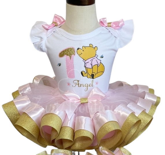 Winnie the Pooh Pink and Gold