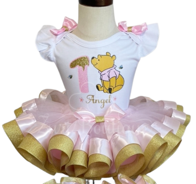 Winnie the Pooh Pink and Gold