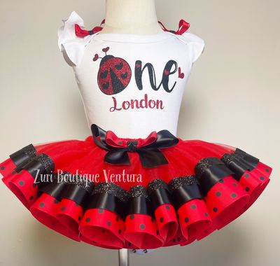 Ladybug Tutu Birthday Outfit