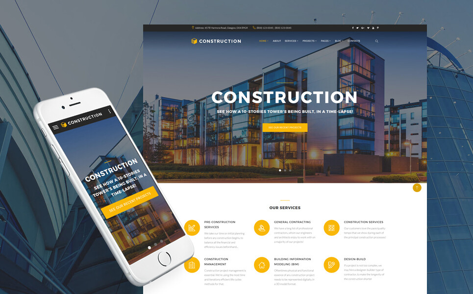 Website for construction company