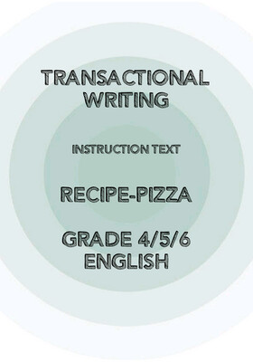 Grade 4/5/6 Transactional Writing Task - Recipe Instruction Text