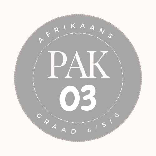 Afrikaans Werkkaarte - PAK 03