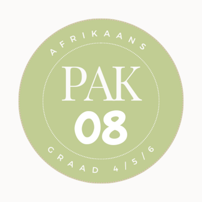 Afrikaans Werkkaarte - PAK 08