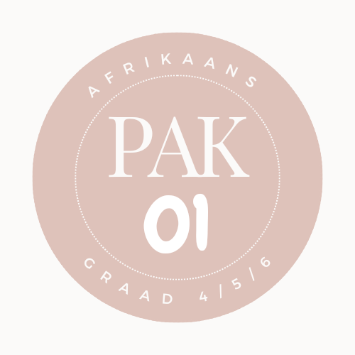 Afrikaans Werkkaarte - PAK 01