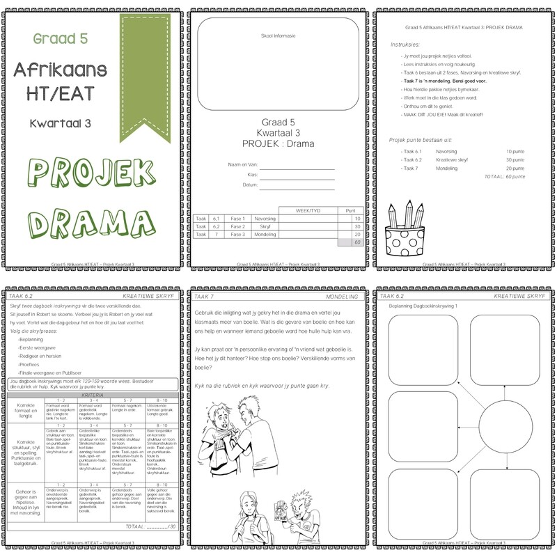 Graad 5 Afrikaans HT EAT Kwartaal 3 Projek graad-5-afrikaans-ht-eat-kwartaal-3-projek
