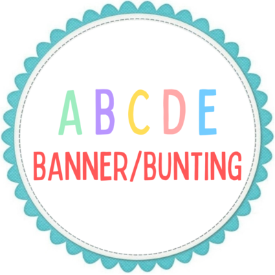 A B C D E - Banner / Bunting