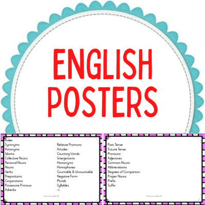 English Classroom POSTERS