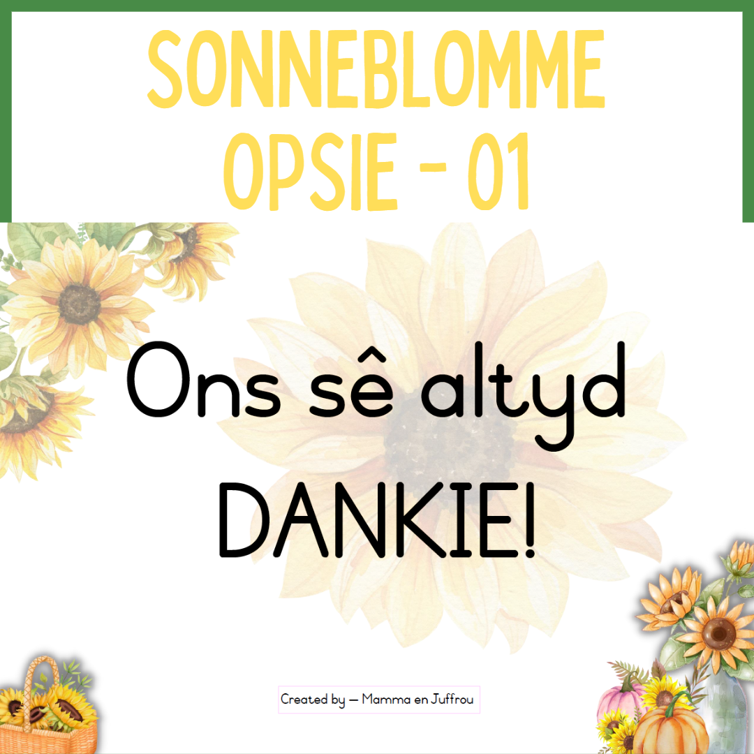 Sonneblomme - OPSIE 01