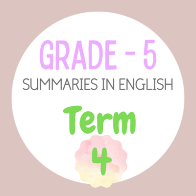 Grade 5 TERM 4 Summaries package