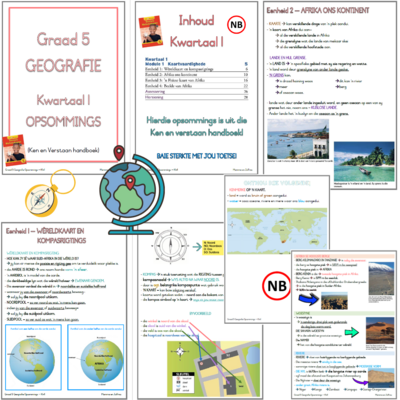 Graad 5 - SW Geografie Kwartaal 1 opsommings