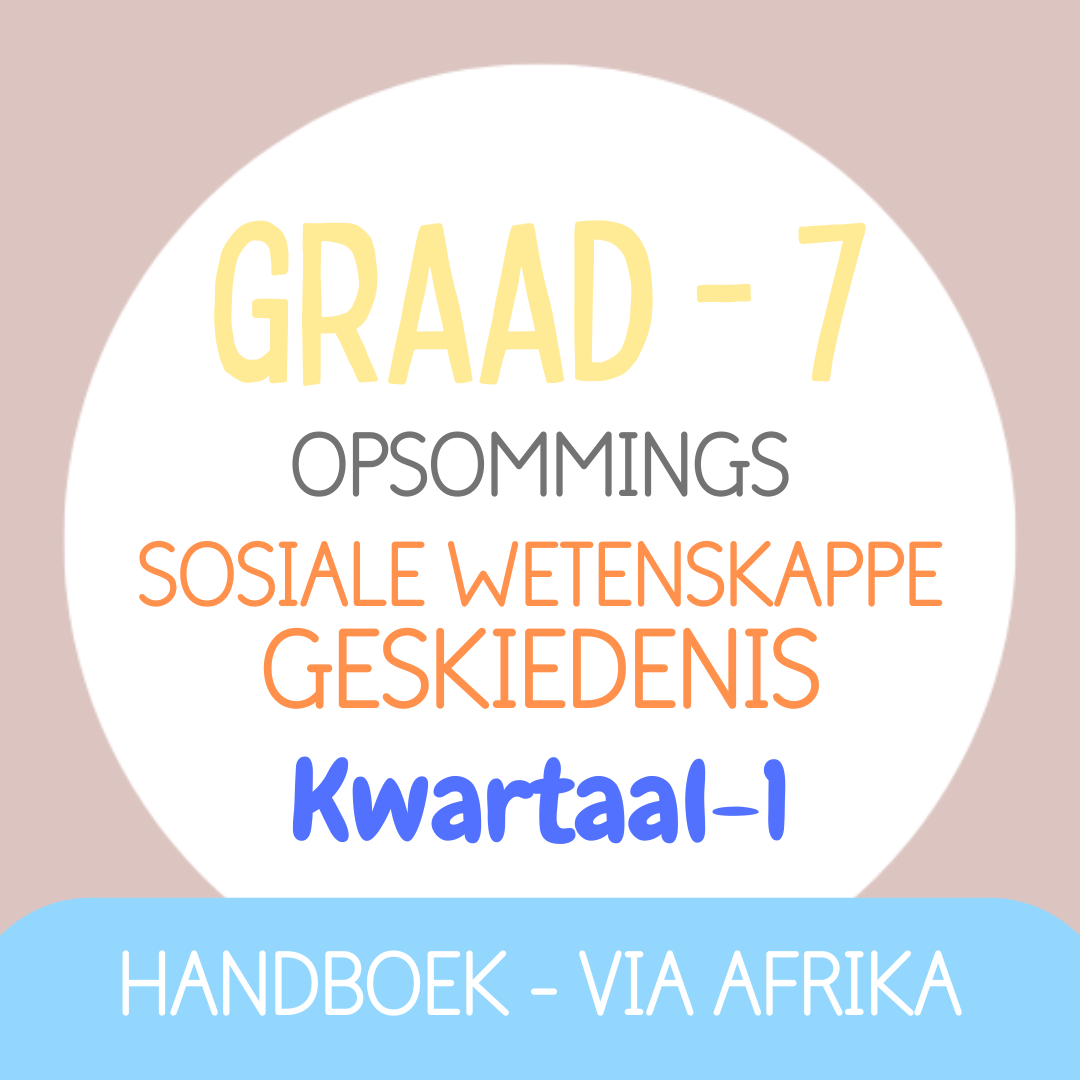Graad 7 SW Geskiedenis KW1 (VIA AFRIKA)