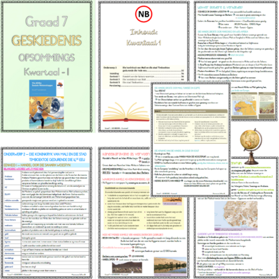 Graad 7 SW Geskiedenis KW1 (VIA AFRIKA)