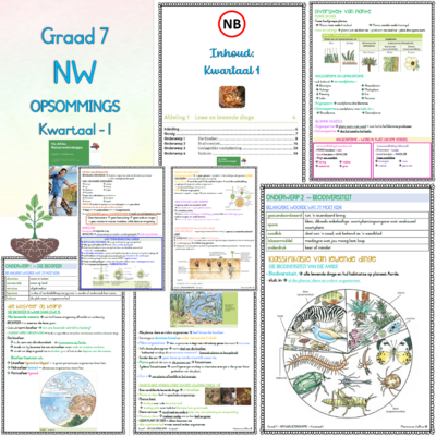 Graad 7 NATUURWETENSKAPPE KW1 (VIA AFRIKA)