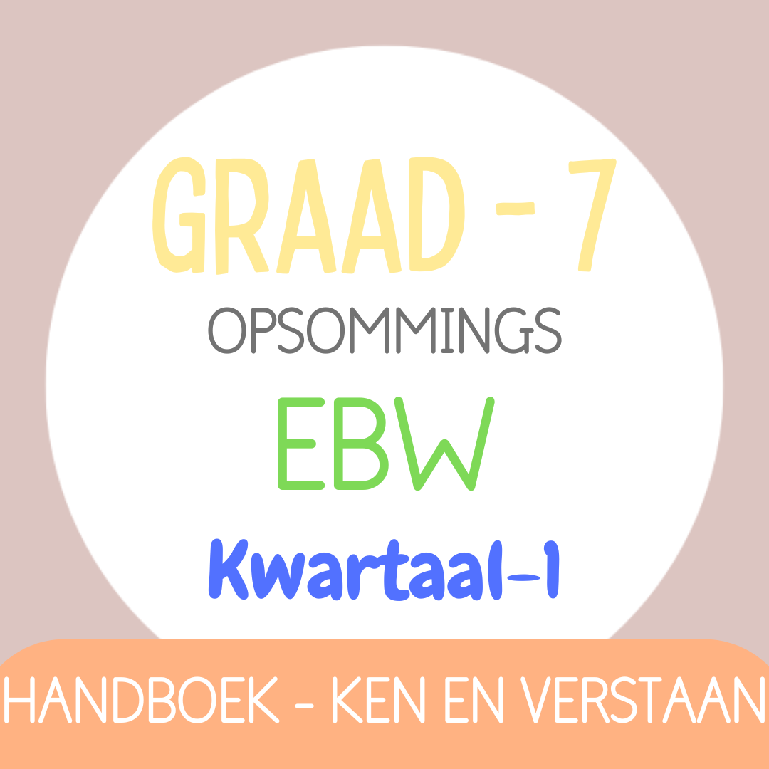 Graad 7 EBW KW1 (KEN EN VERSTAAN)