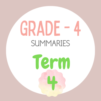 Grade 4 TERM 4 Summaries package