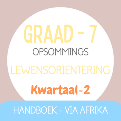 Graad 7 Lewensorientering KW2 (VIA AFRIKA)