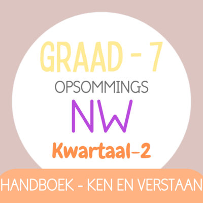 Graad 7 NW KW2 (KEN EN VERSTAAN)