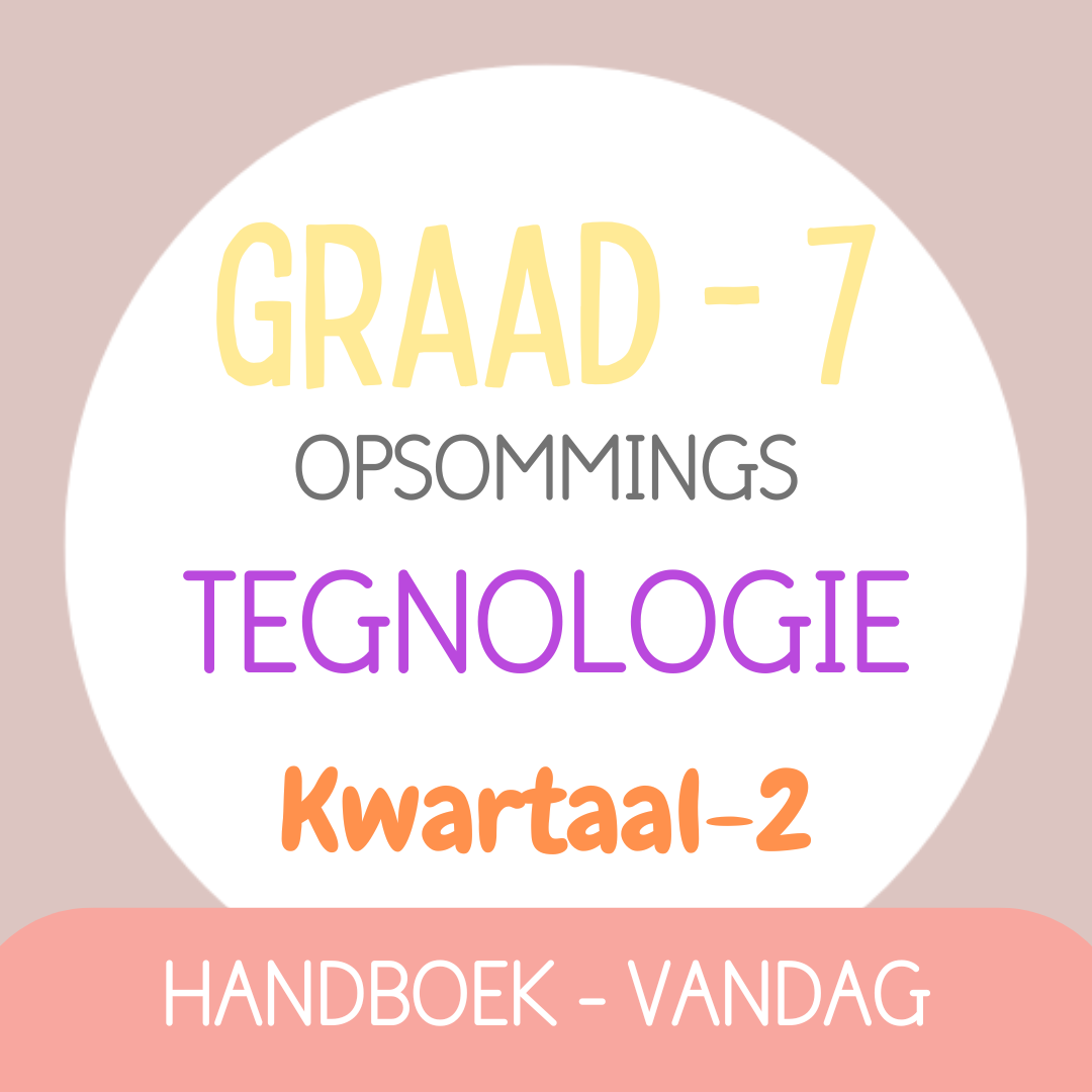 Graad 7 TEGNOLOGIE KW2 (VANDAG)