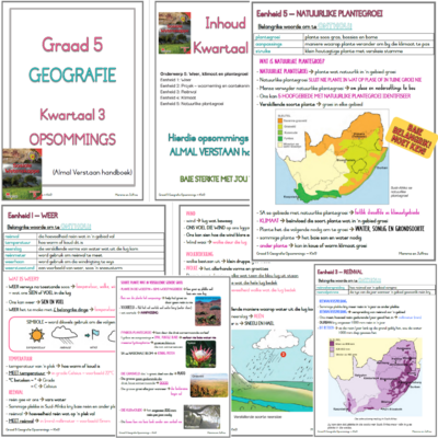 Graad 5 - SW Geografie Kwartaal 3 opsommings