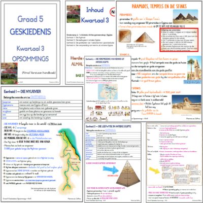 Graad 5 - SW Geskiedenis Kwartaal 3 opsommings