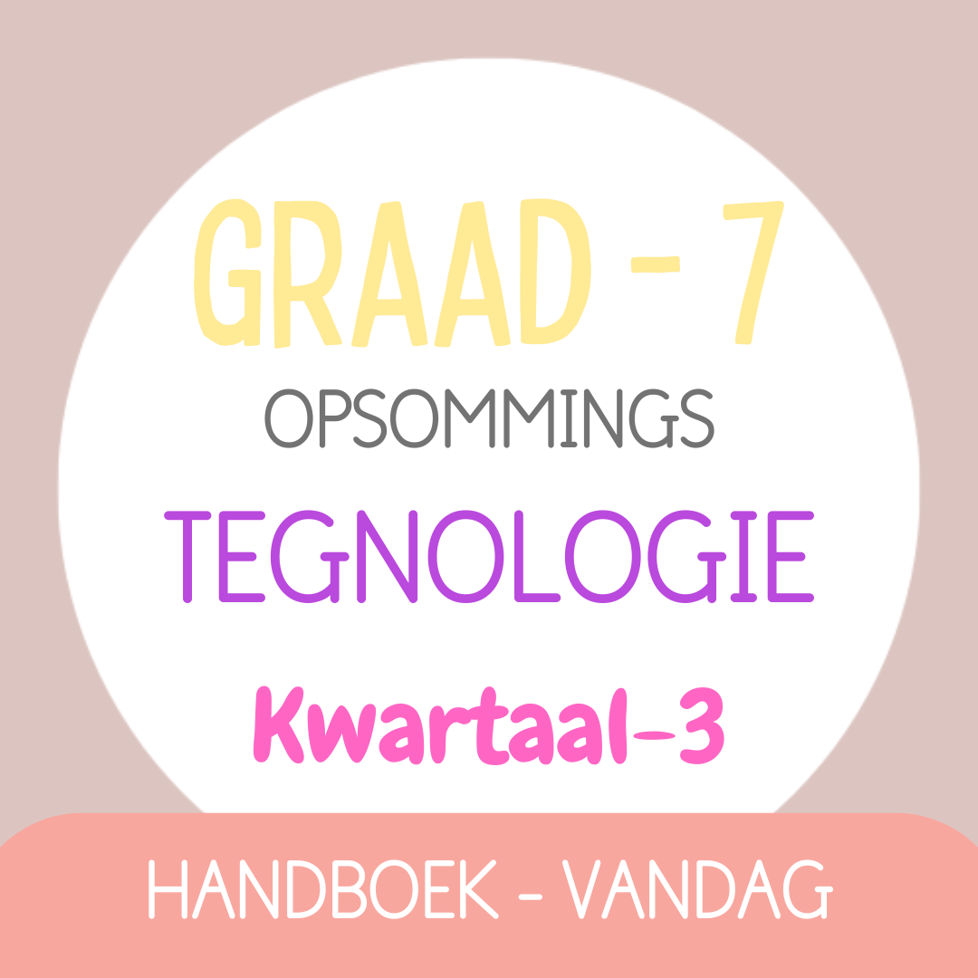 Graad 7 TEGNOLOGIE KW3 (VANDAG)