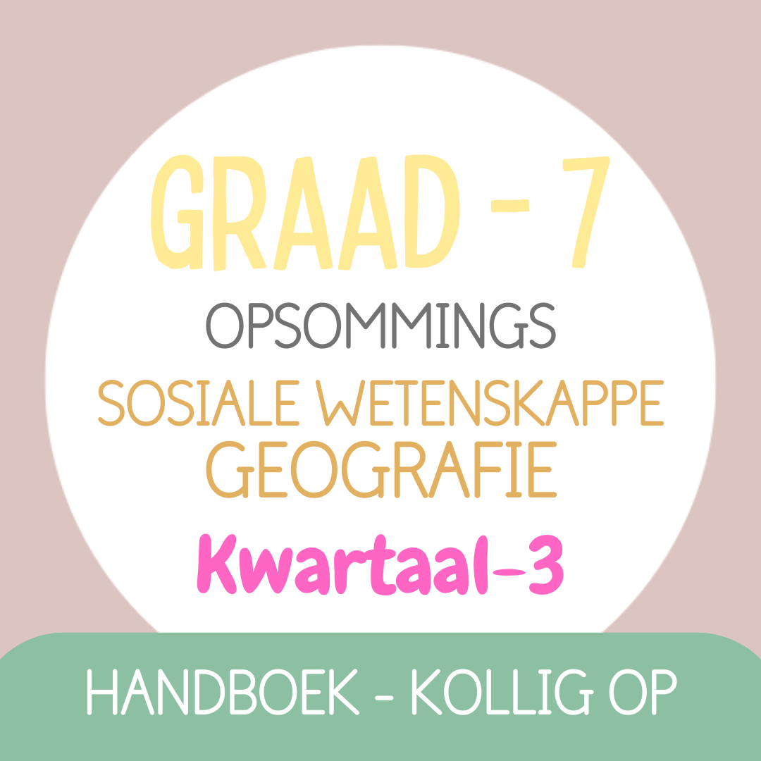 Graad 7 SW-GEOGRAFIE KW3 (KOLLIG OP)