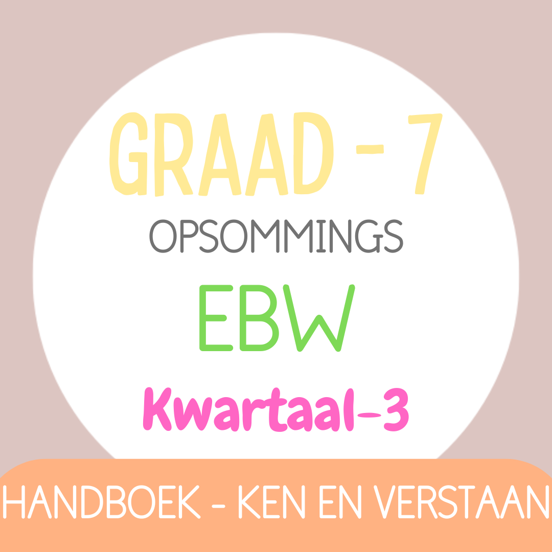 Graad 7 EBW KW3 (KEN EN VERSTAAN)