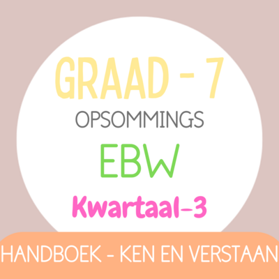 Graad 7 EBW KW3 (KEN EN VERSTAAN)